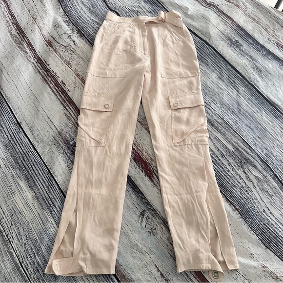 Jonathan Simkhai Light Pink Crepe Cargo Pants​​​ - Picture 5 of 15